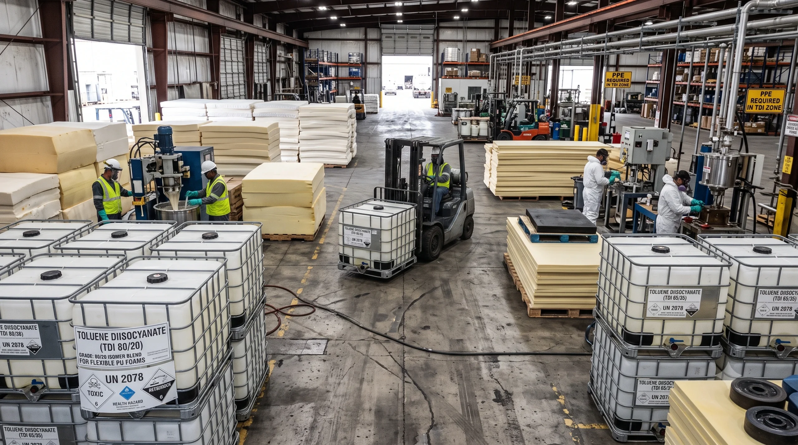 TDI 80/20 vs TDI 65/35: Grade Selection for Flexible vs Rigid Polyurethane Foam & Elastomers
