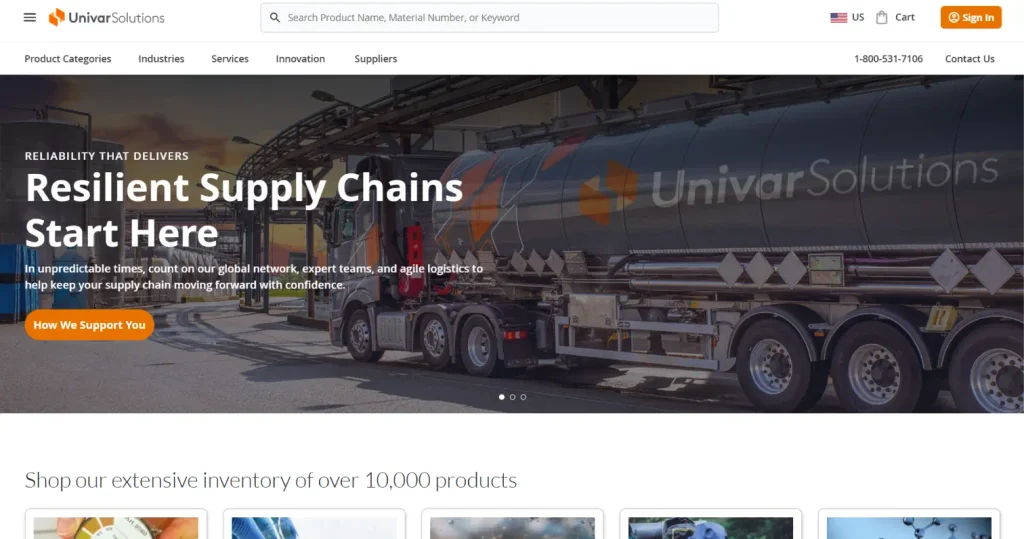 Univar Solutions chemical distribution and reliable supply chain services