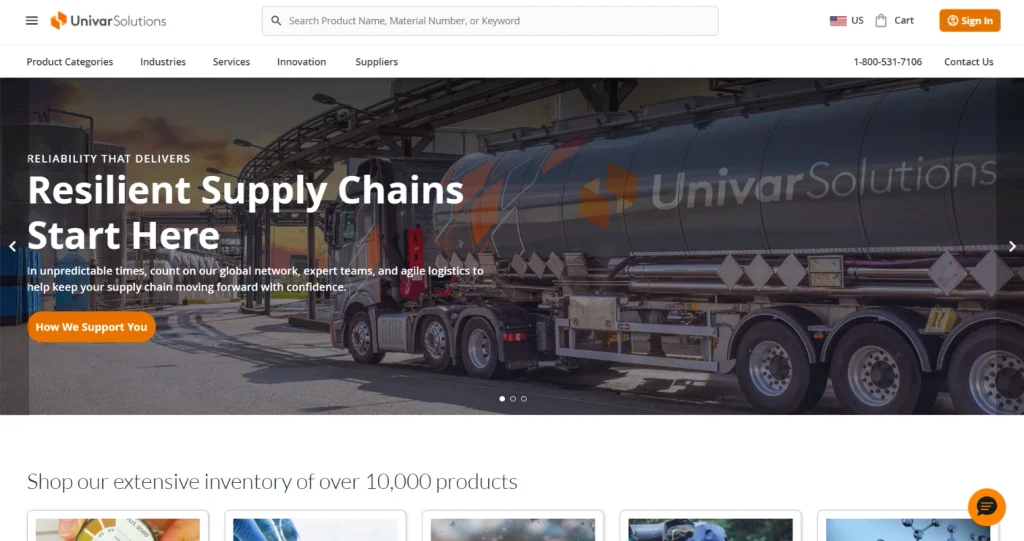 Univar Solutions corn starch distribution and ingredient supply services