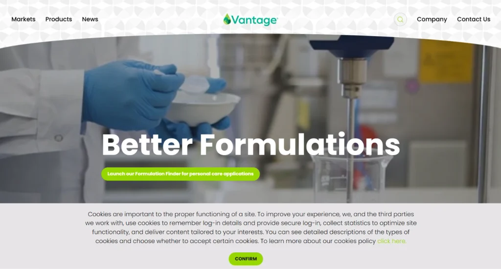 Vantage Specialty Chemicals glycerin and specialty ingredient solutions