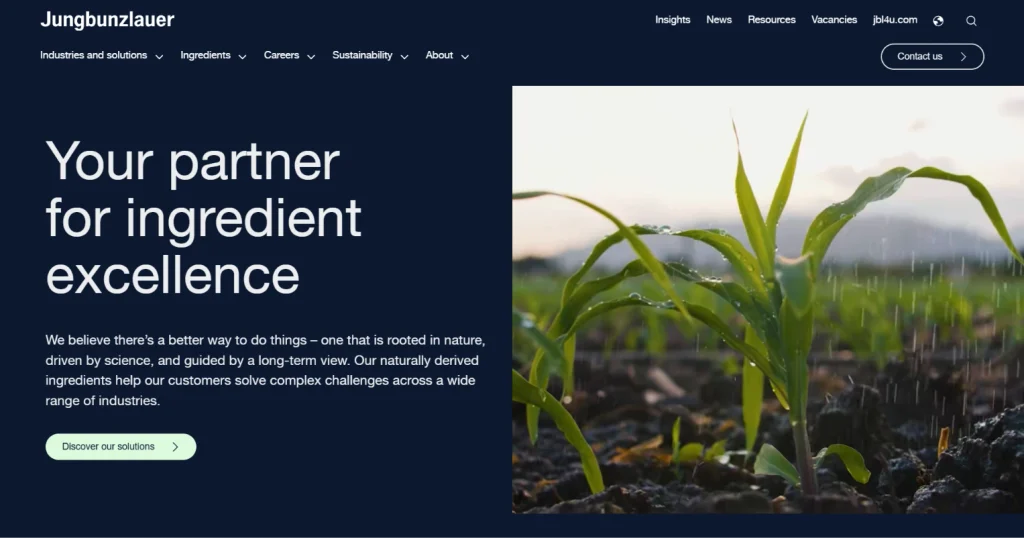 Jungbunzlauer citric acid ingredients for food and pharmaceutical applications