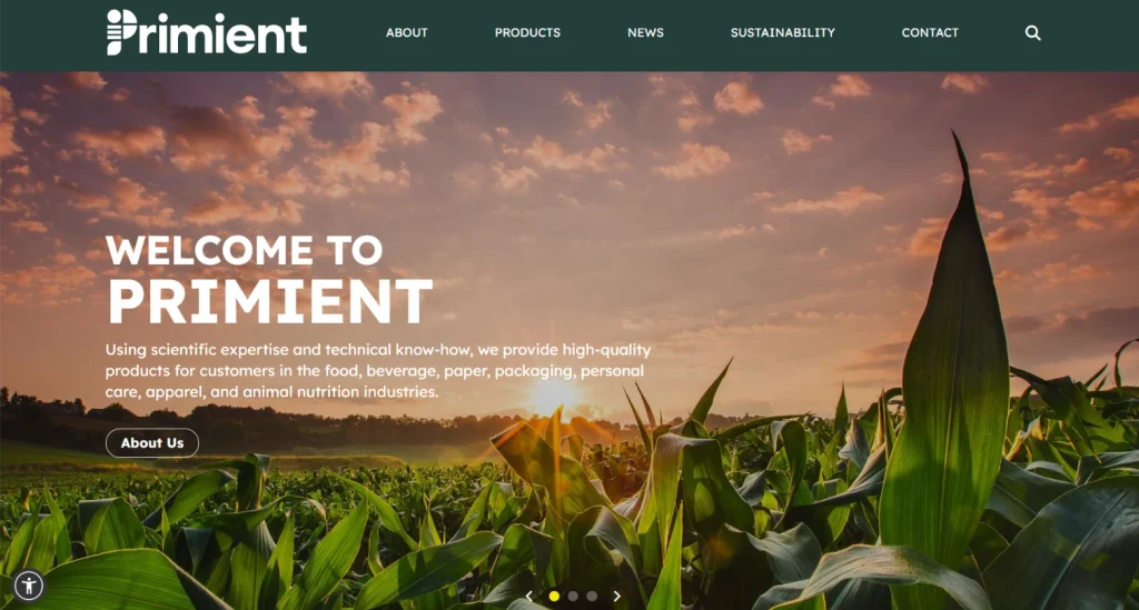 Primient corn starch production and plant-based ingredient solutions