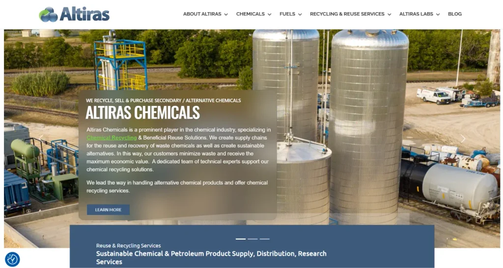 Altiras Chemicals chemical recycling, supply and distribution facility