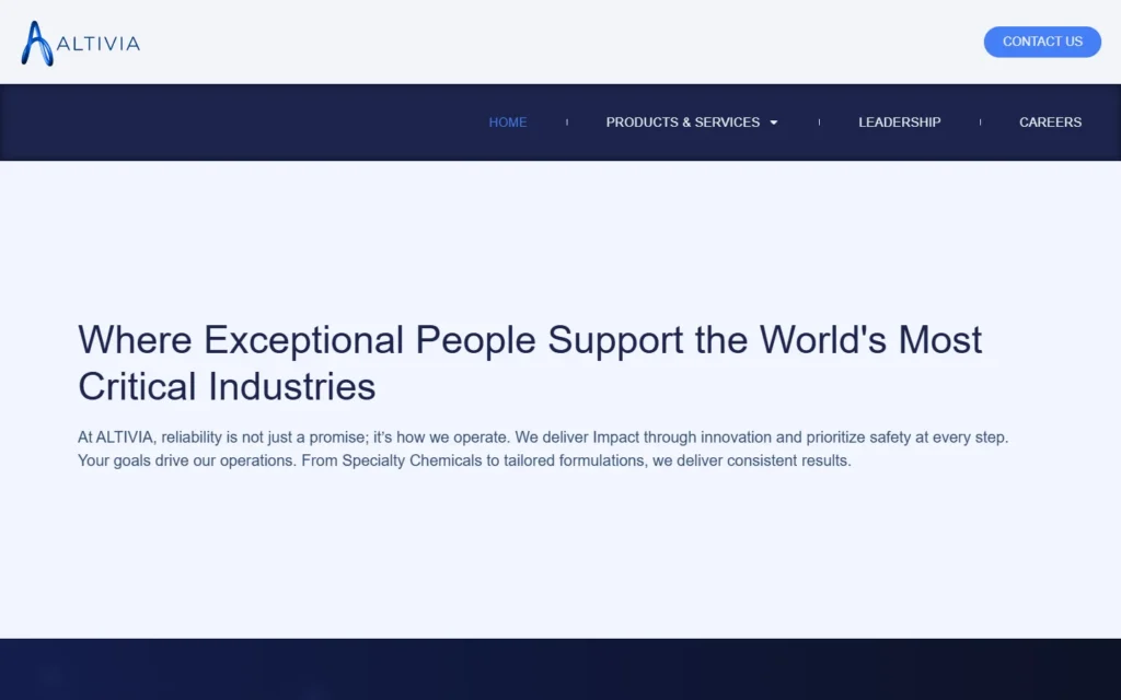 ALTIVIA homepage — U.S. manufacturer of acetone and petrochemicals
